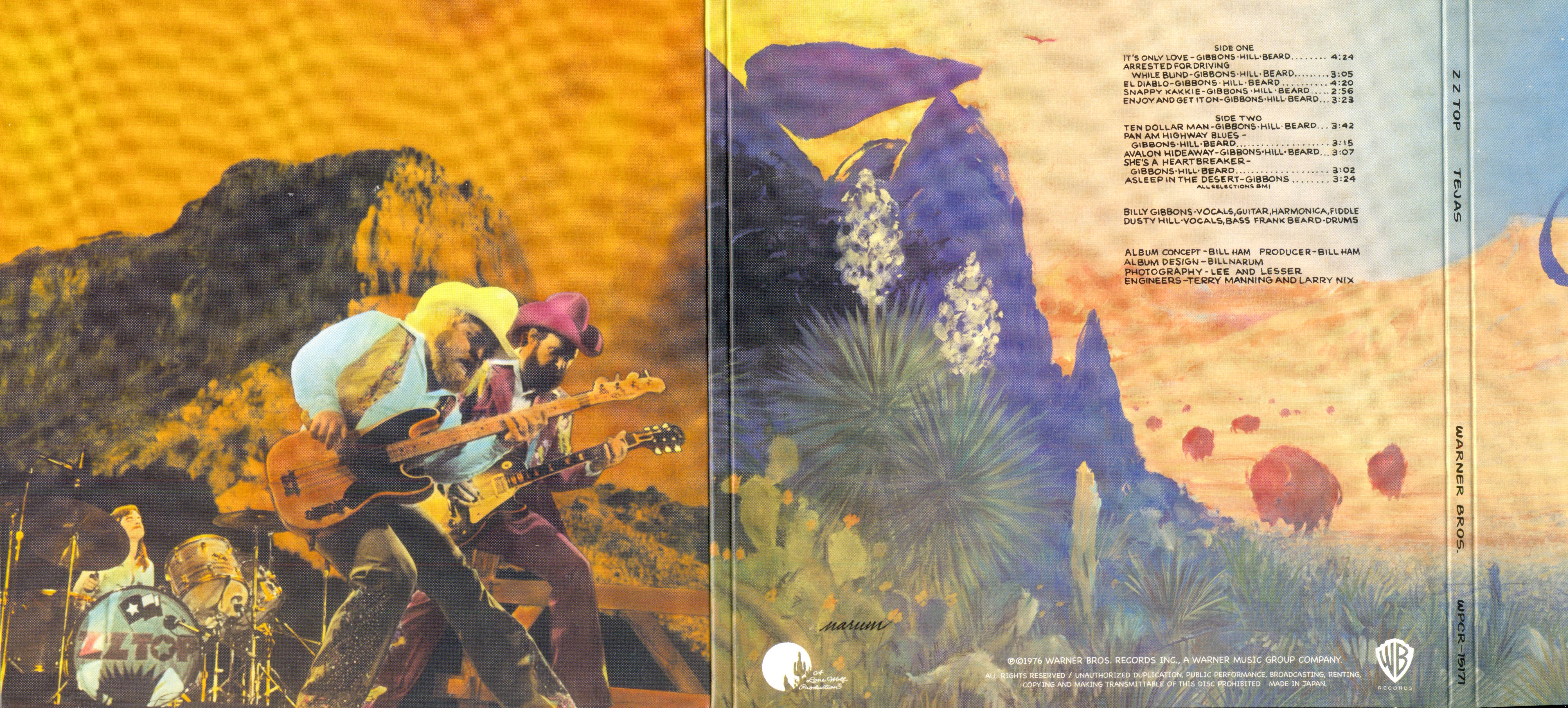 ZZ Top  Tejas : Front + Inlay l  jpn shm